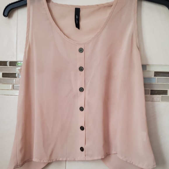 🌠Uno Corè🌠 delicate open back sheer crop top - Picture 2 of 4